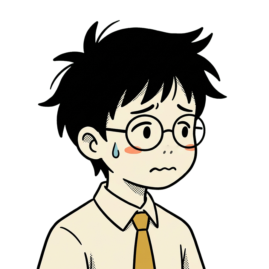 一个为考试烦恼的少年